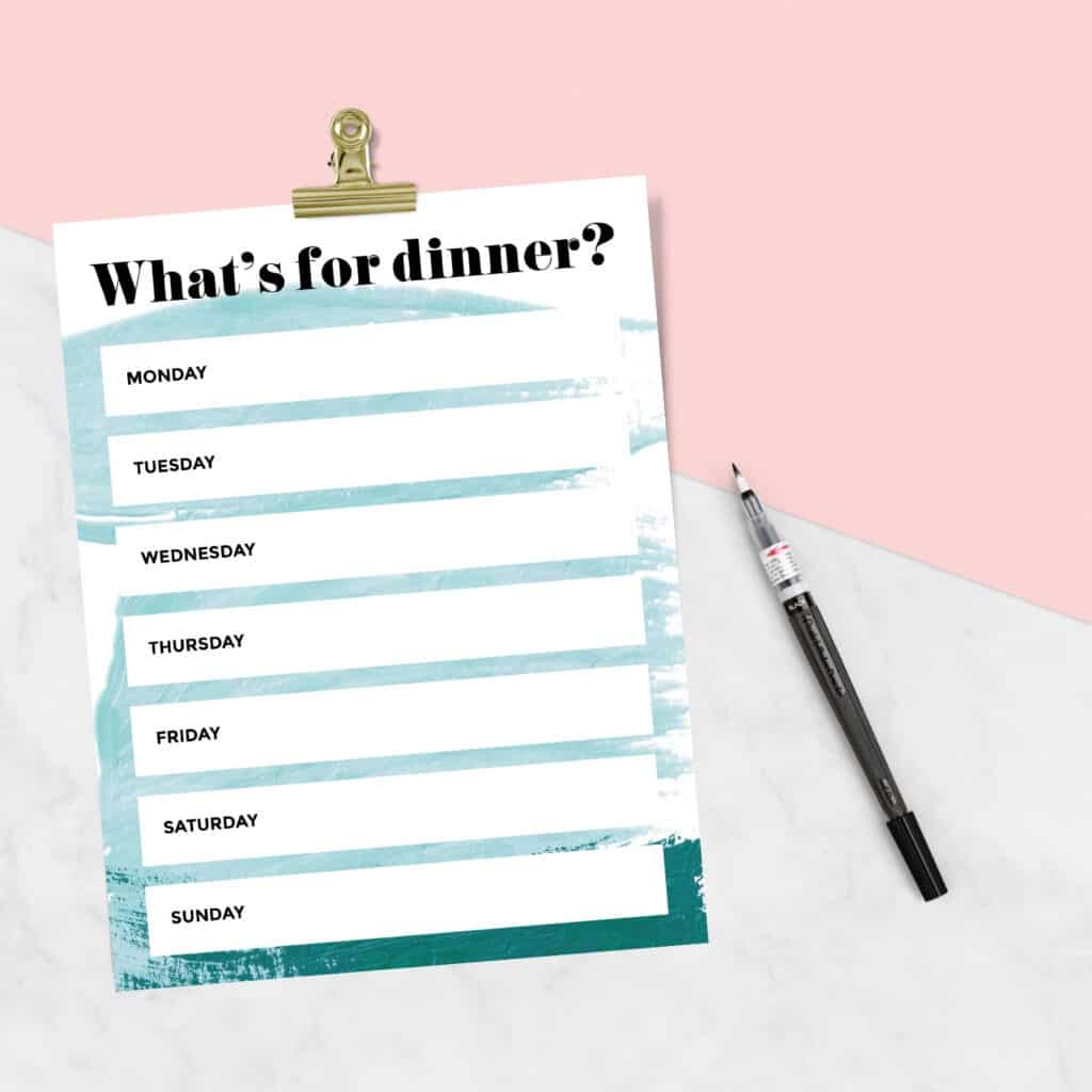 19 free meal planning worksheets green abstract