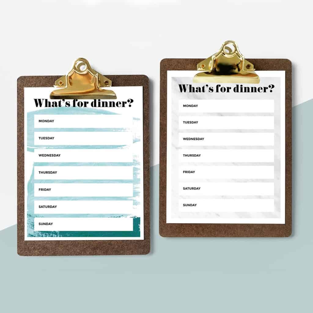 19 free meal planning worksheets clipboard