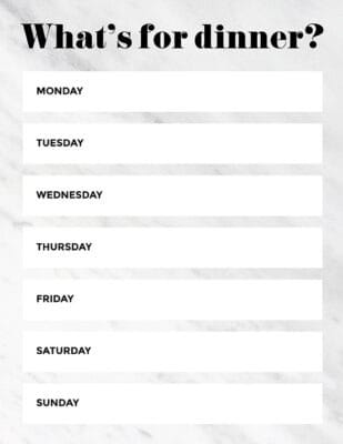 19 free meal planning worksheets — download your printables today!