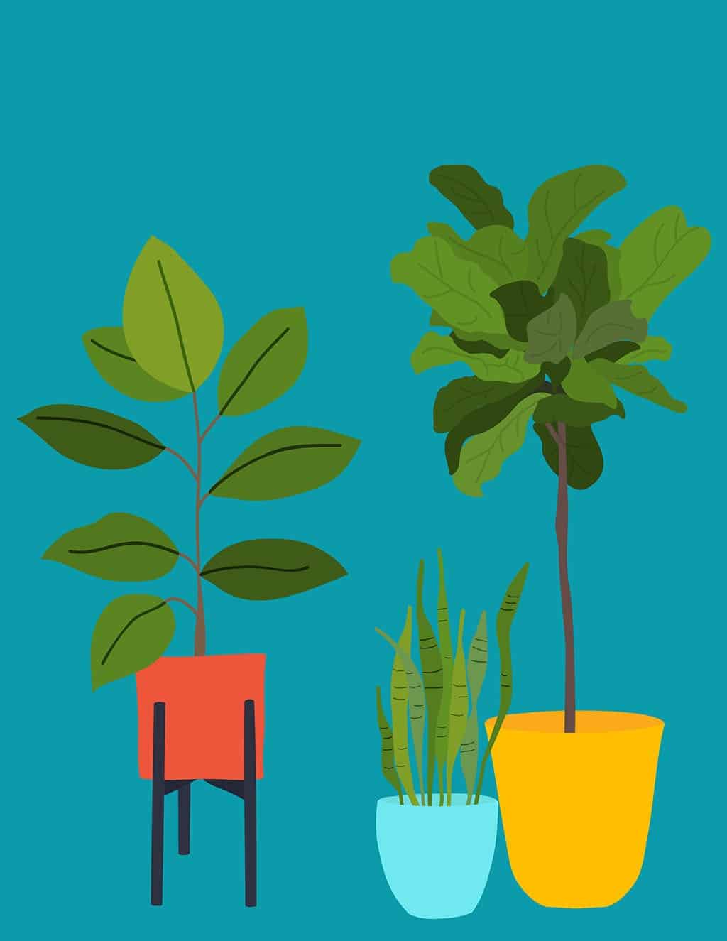 Free modern plant printables — 8 colorful and fun options to choose from!