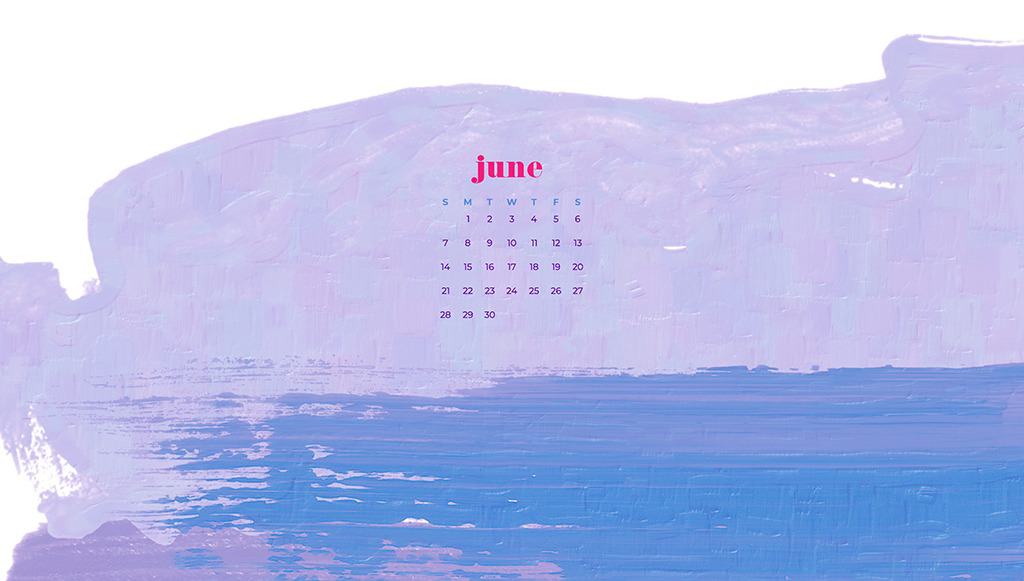 Free June wallpapers — purple abstract paint