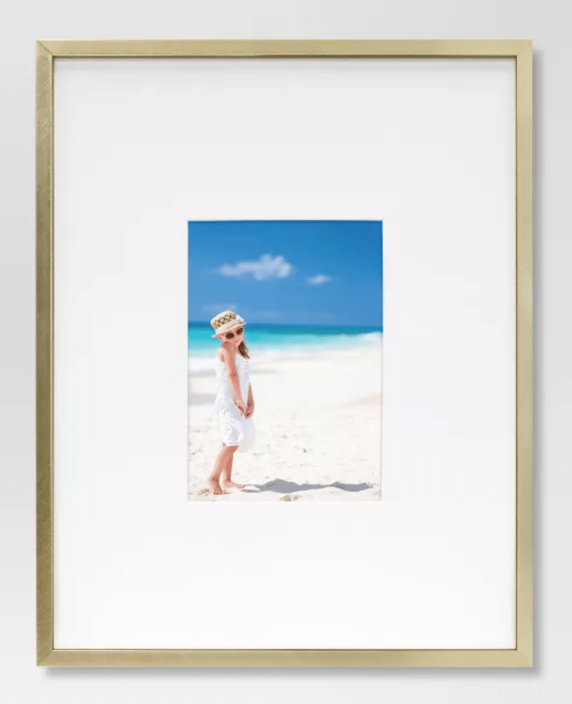 brushed brass frames