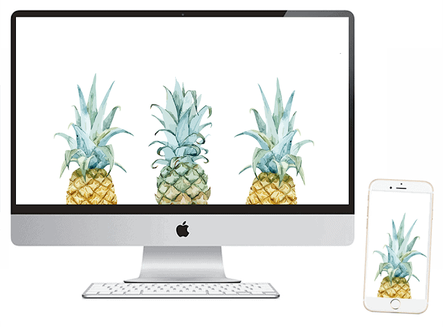 4 FREE PINEAPPLE PRINTABLES &#038; WALLPAPERS, Oh So Lovely Blog