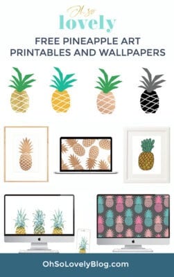 4 free pineapple printables — perfect for pineapple lovers!