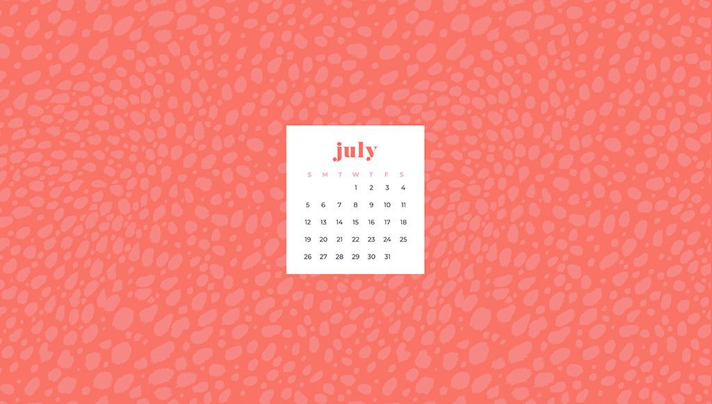 Free July wallpapers pink and coral cheetah