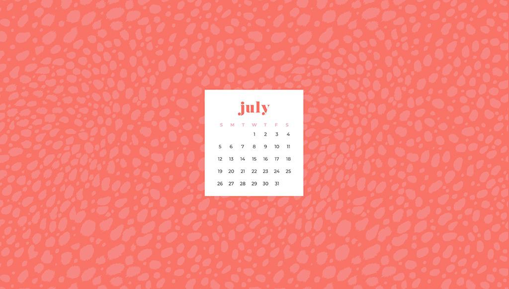 Free July wallpapers pink and coral cheetah
