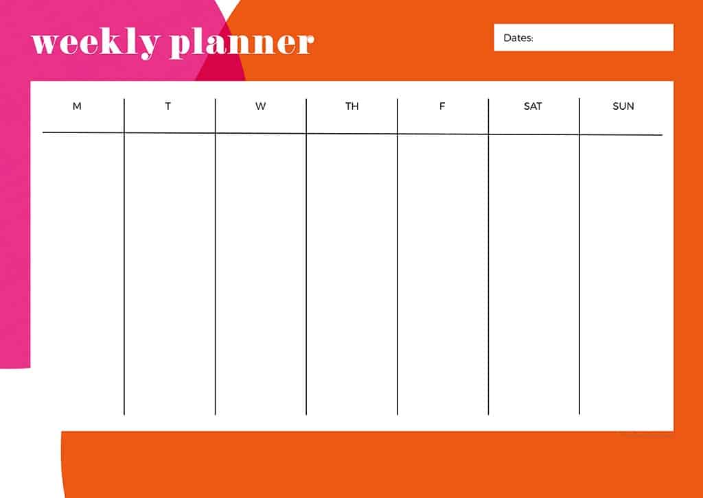 Free weekly planner printables — 23 designs to choose from!