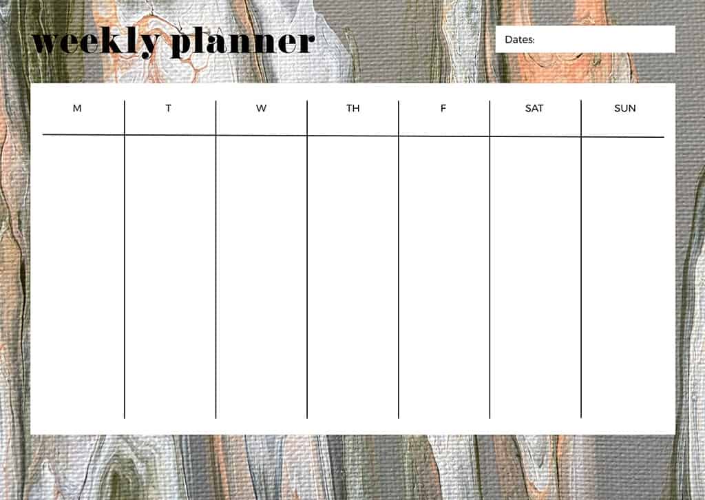 weekly planner printables