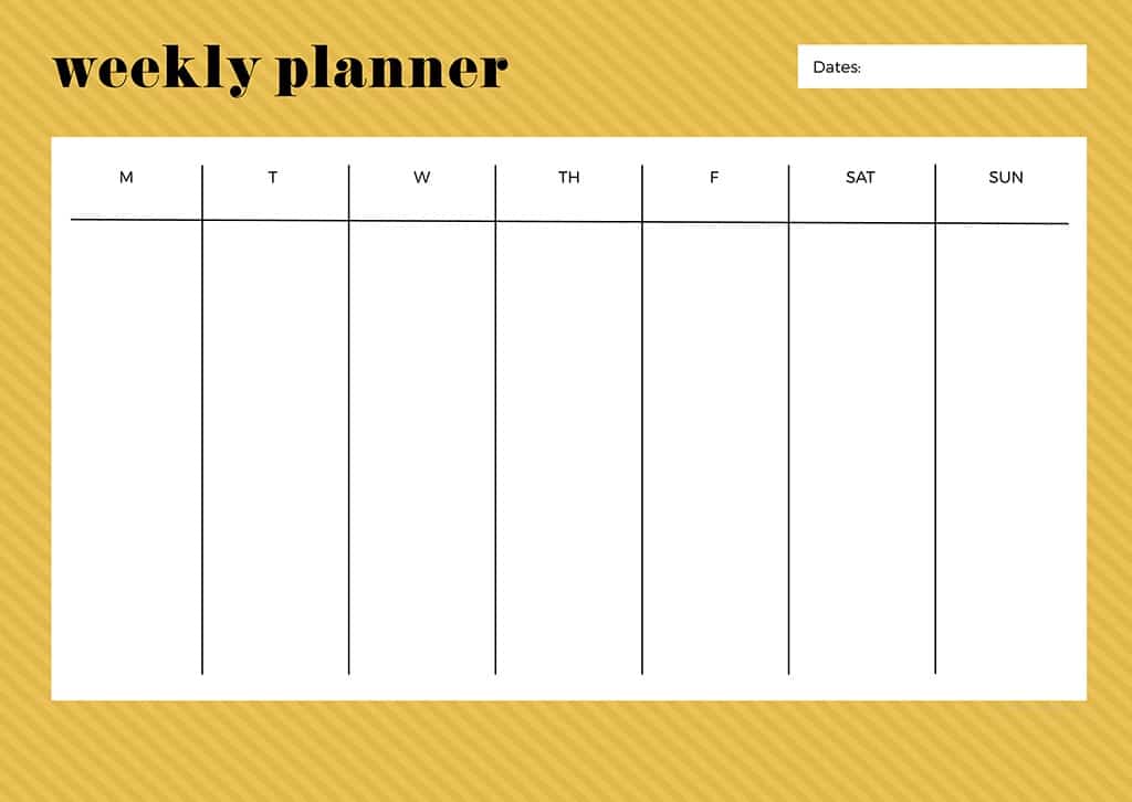 weekly planner printables