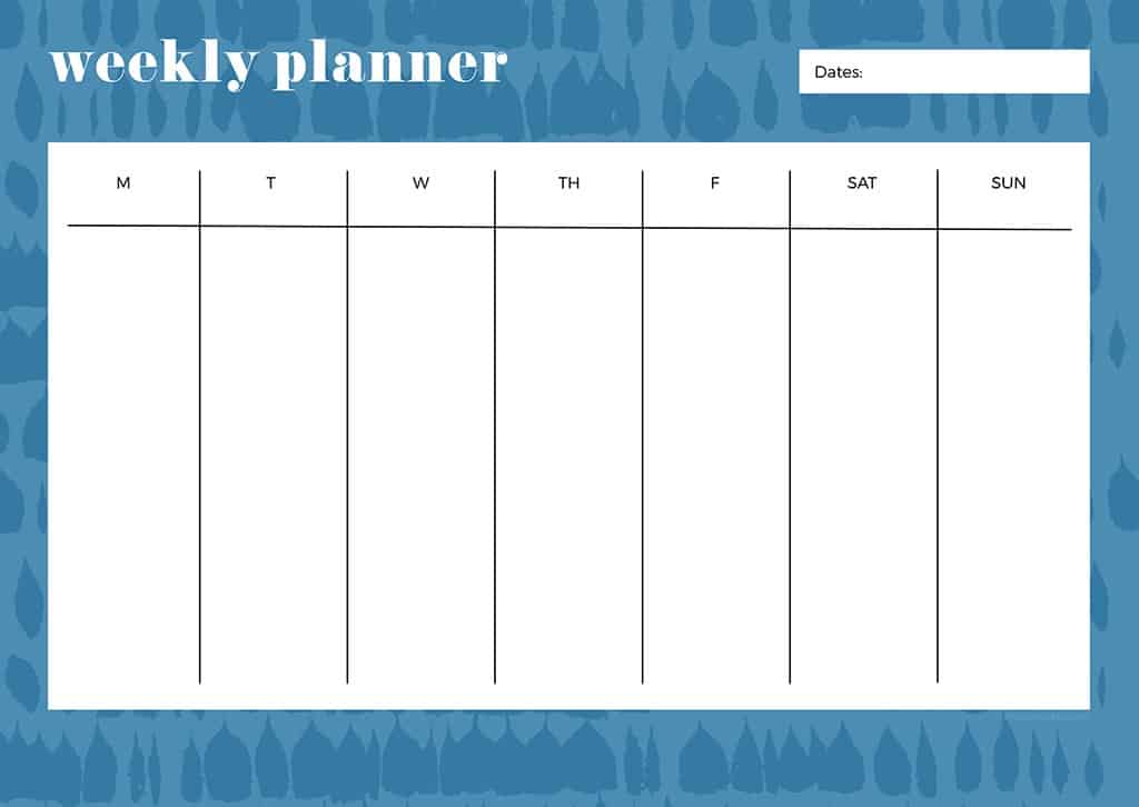 weekly planner printables