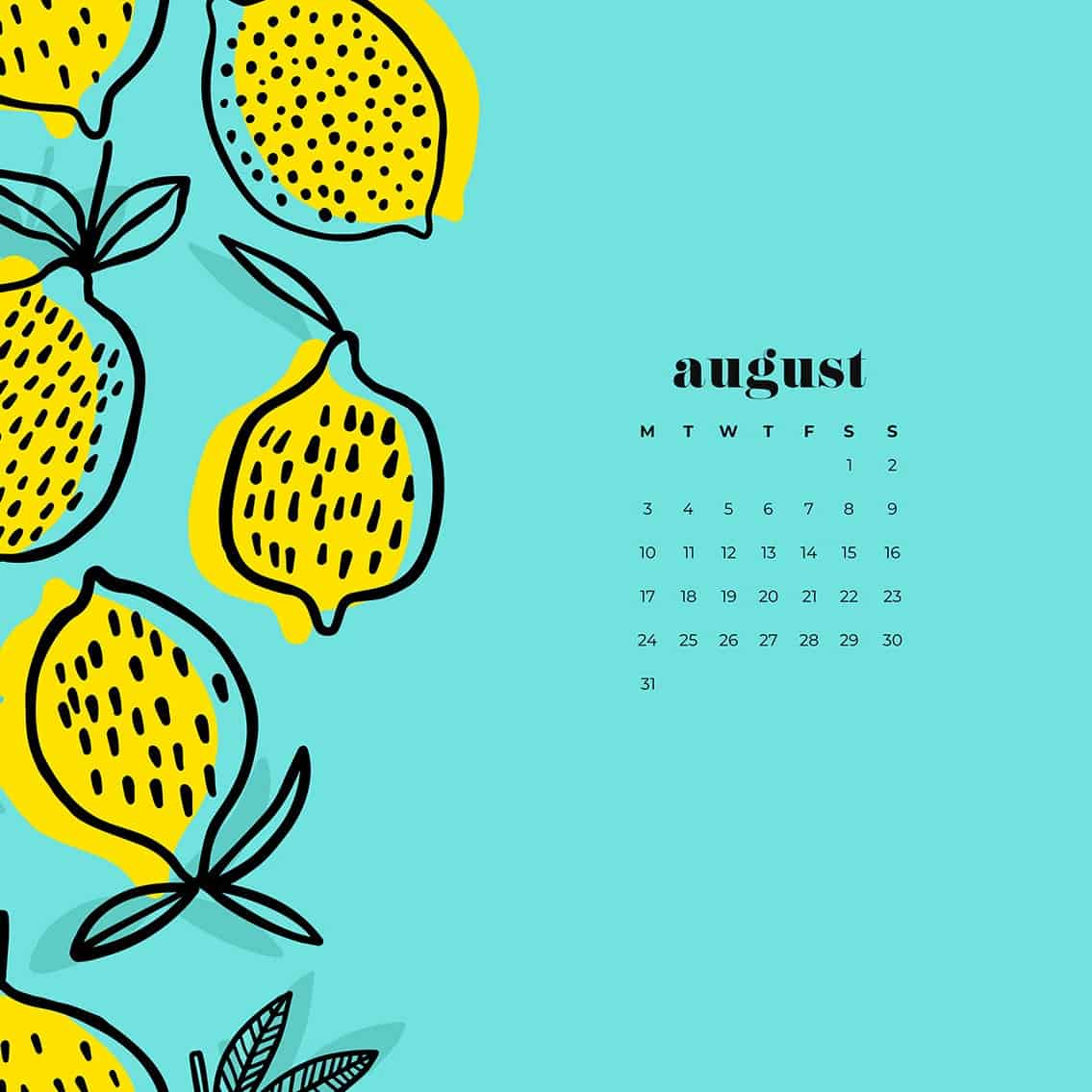 FREE August wallpapers — 14 to choose from for desktop and phone!