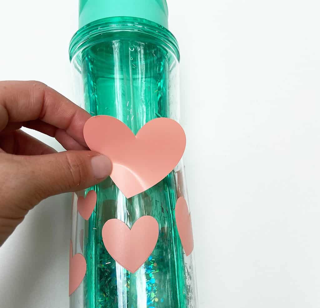 Heart vinyl cricut coral hearts