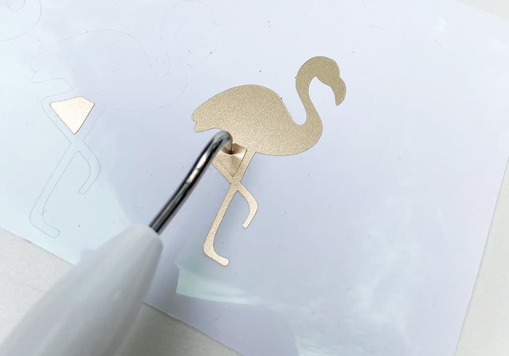 Cricut Gold foil flamingos