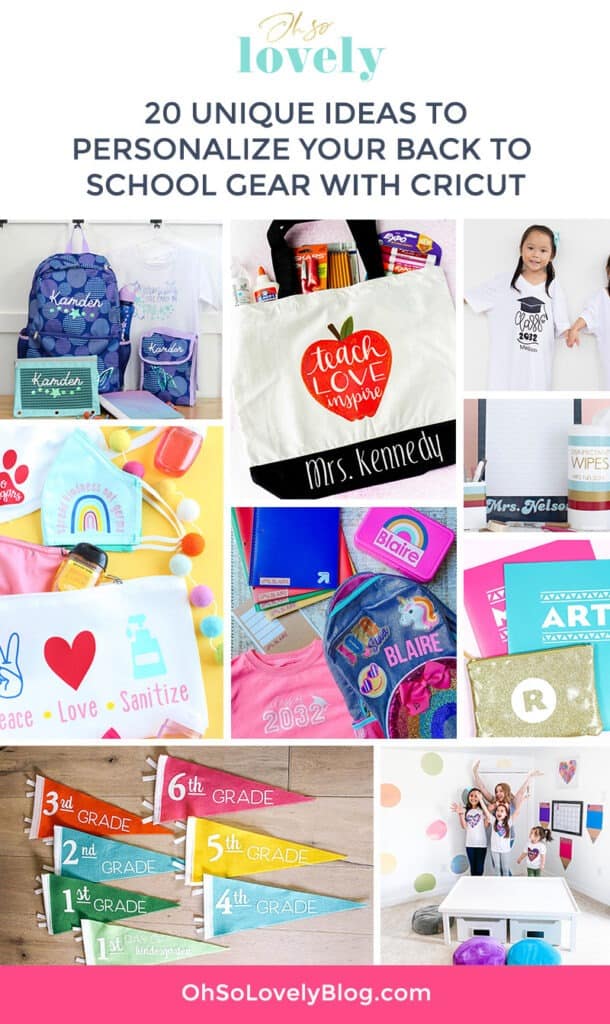 ROUND-UP // 20 UNIQUE IDEAS TO PERSONALIZE YOUR BACK TO SCHOOL GEAR WITH CRICUT, Oh So Lovely Blog
