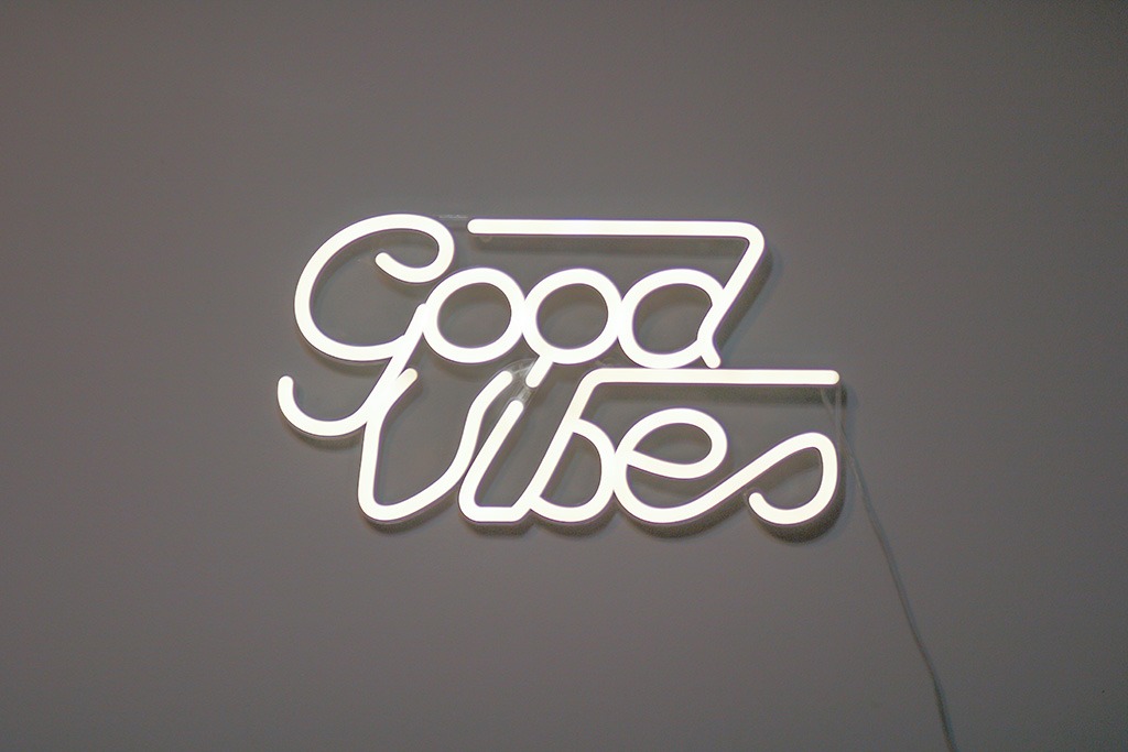 good vibes neon sign from Target