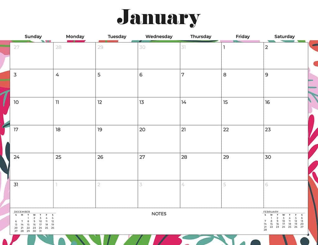 free 2021 calendars flowers