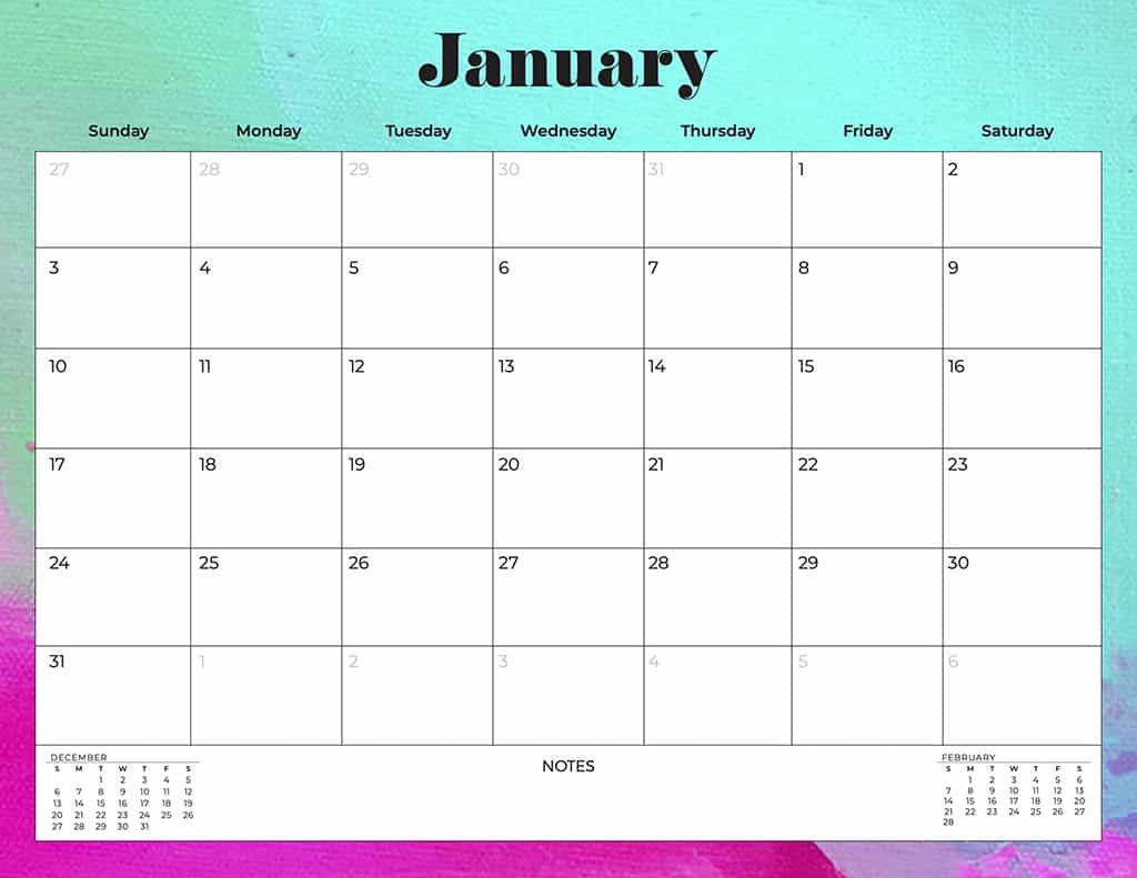 free 2021 printable calendars abstract and colorful