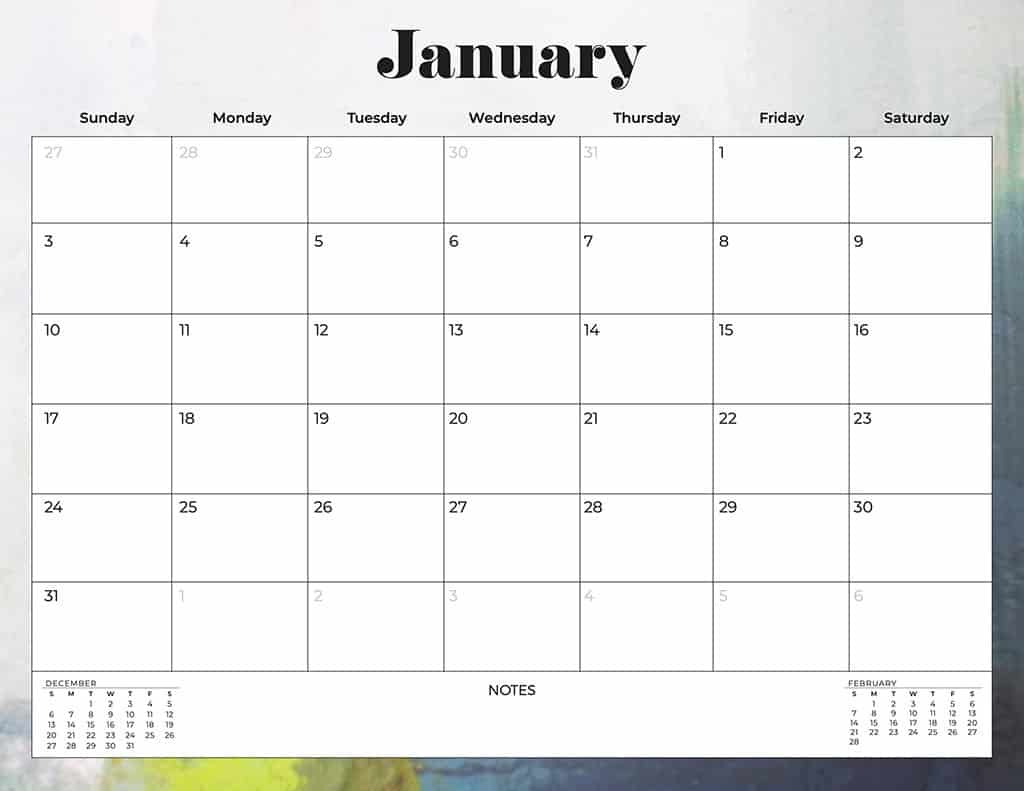 free 2021 printable calendars abstract and colorful