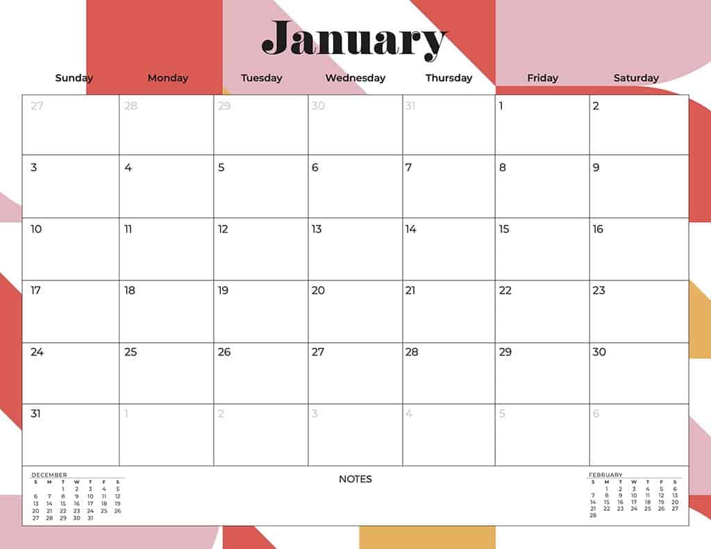 free 2021 calendars mid-century modern