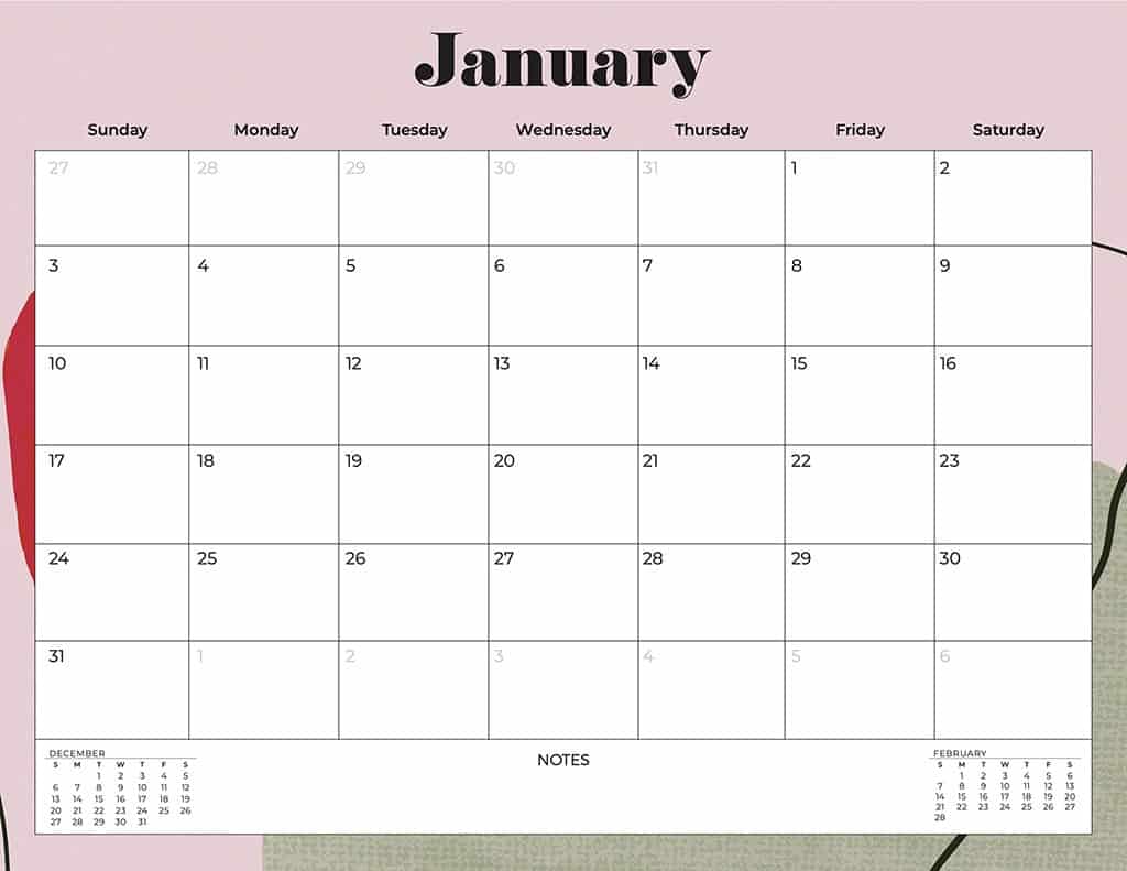 free 2021 calendars abstract