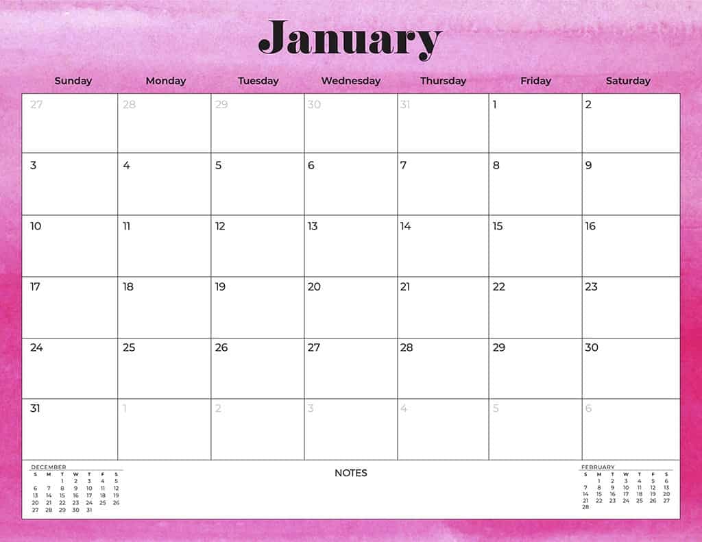 free 2021 calendars colorful