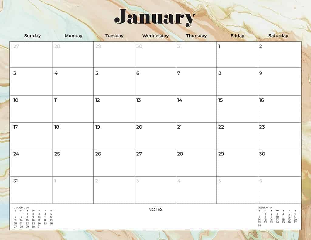 free 2021 calendars rust and turquoise