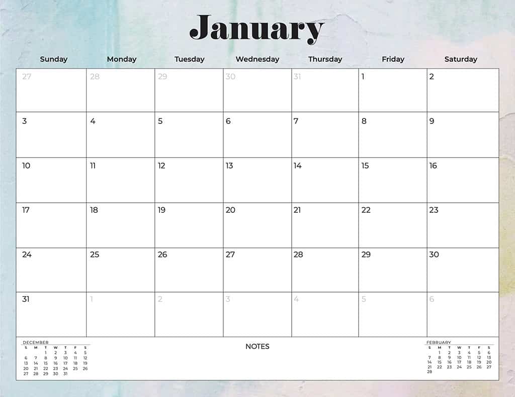 free 2021 calendars pastel