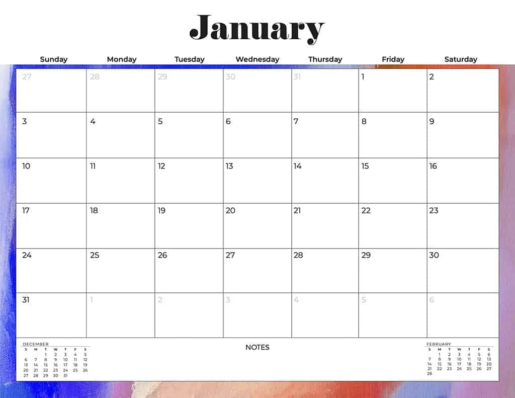 free 2021 calendars colorful abstract