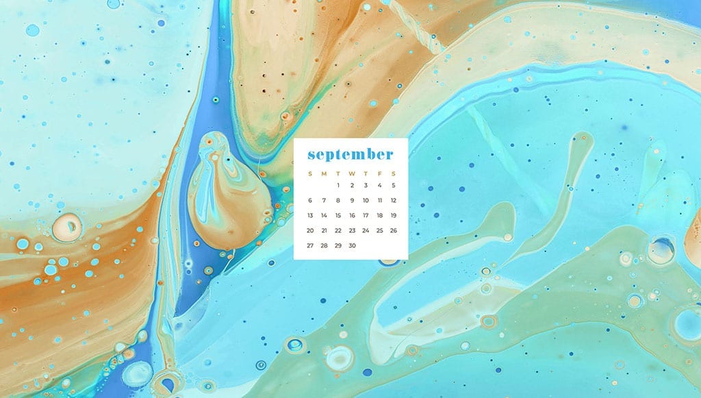 Free September 2020 desktop calendar wallpapers — 16 designs options!