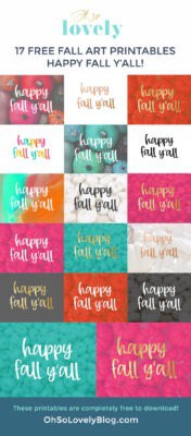 Free fall art printables — 17 designs — colorful and neutral options!