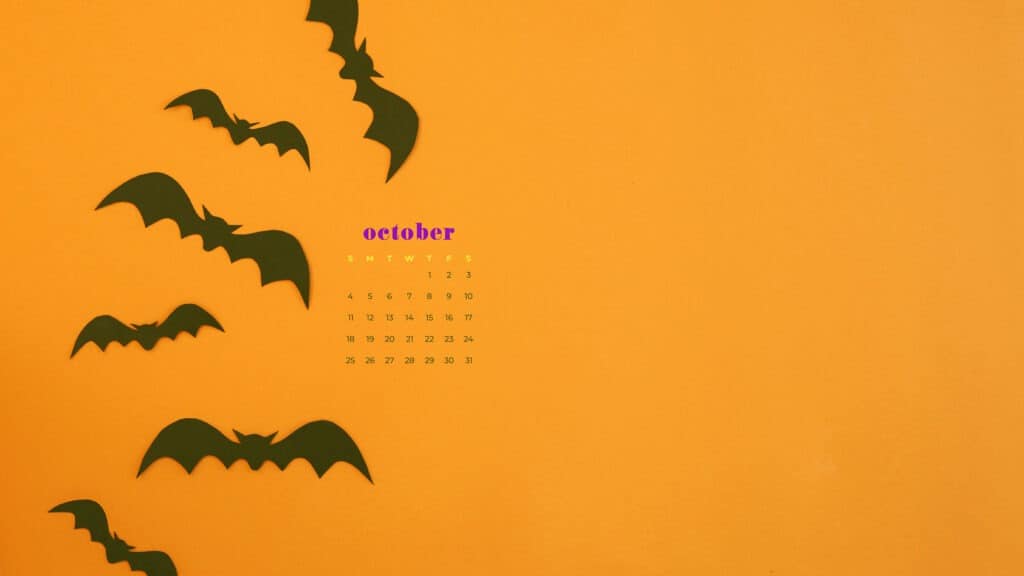 Free October 2020 desktop calendar wallpapers — 22 design options!