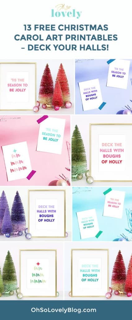 Free Christmas carol printables to help you deck your halls this holiday season – 13 cute and colorful options!
