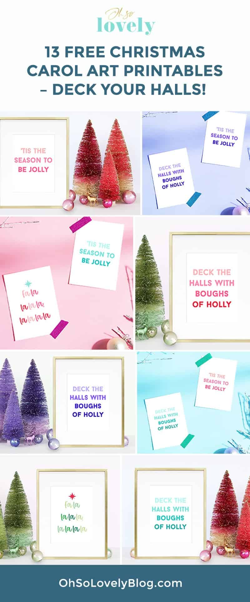 Free Christmas carol printables to help you deck your halls - 13 options!