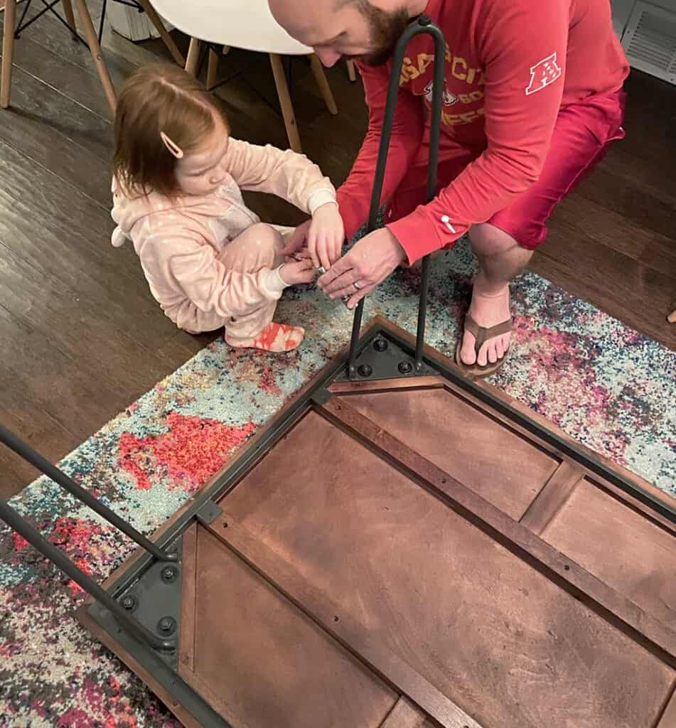 Reusing hair pin legs from old table