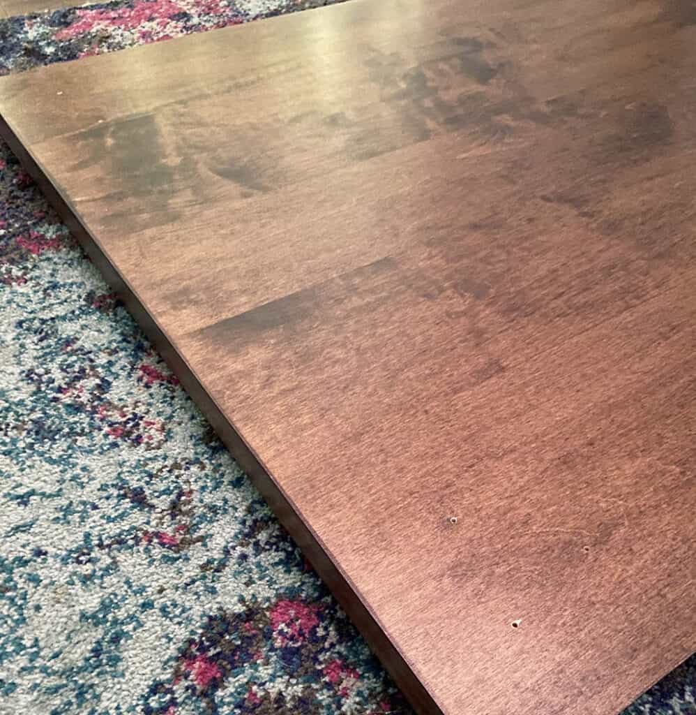 Adding hair pin legs to table top