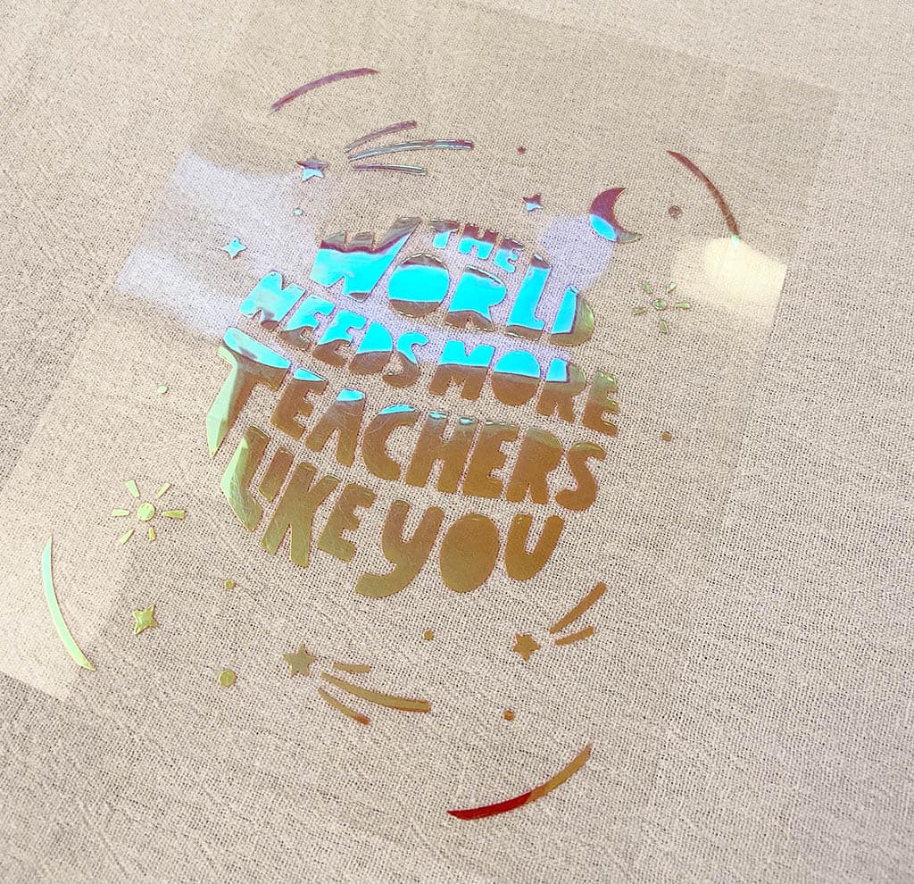 holographic smart iron-on vinyl from Cricut