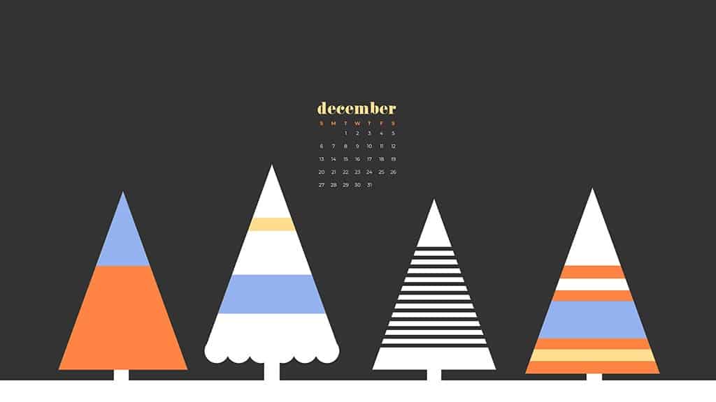 Free December 2020 calendar wallpapers - 41 designs to choose from in Sunday and Monday starts plus no calendar options. Deck your tech!