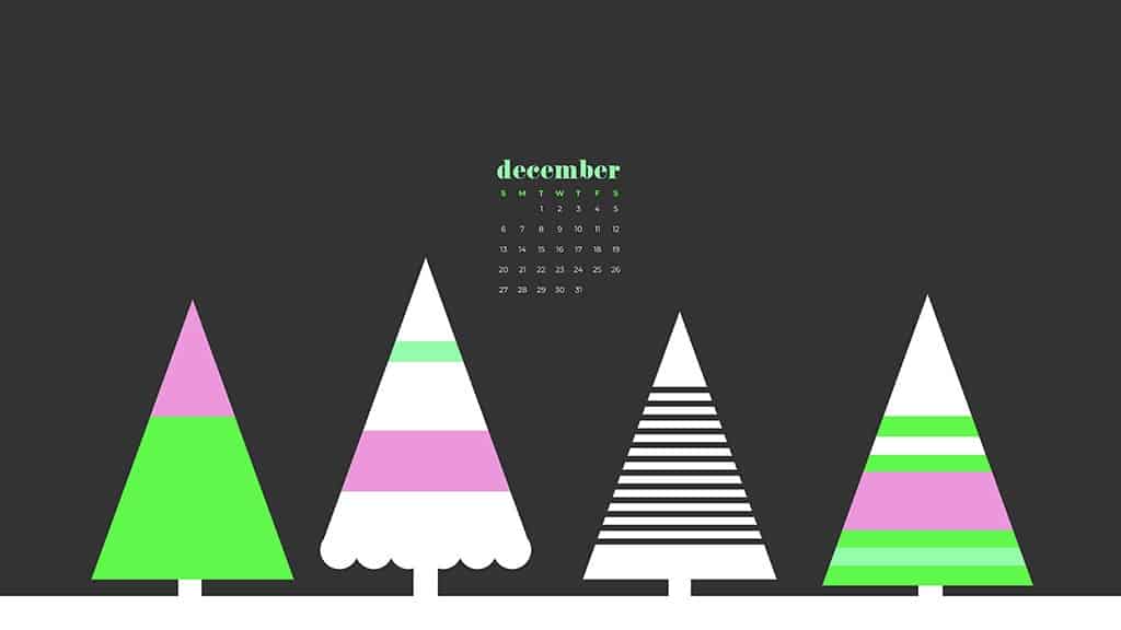 Free December 2020 calendar wallpapers - 41 designs to choose from in Sunday and Monday starts plus no calendar options. Deck your tech!