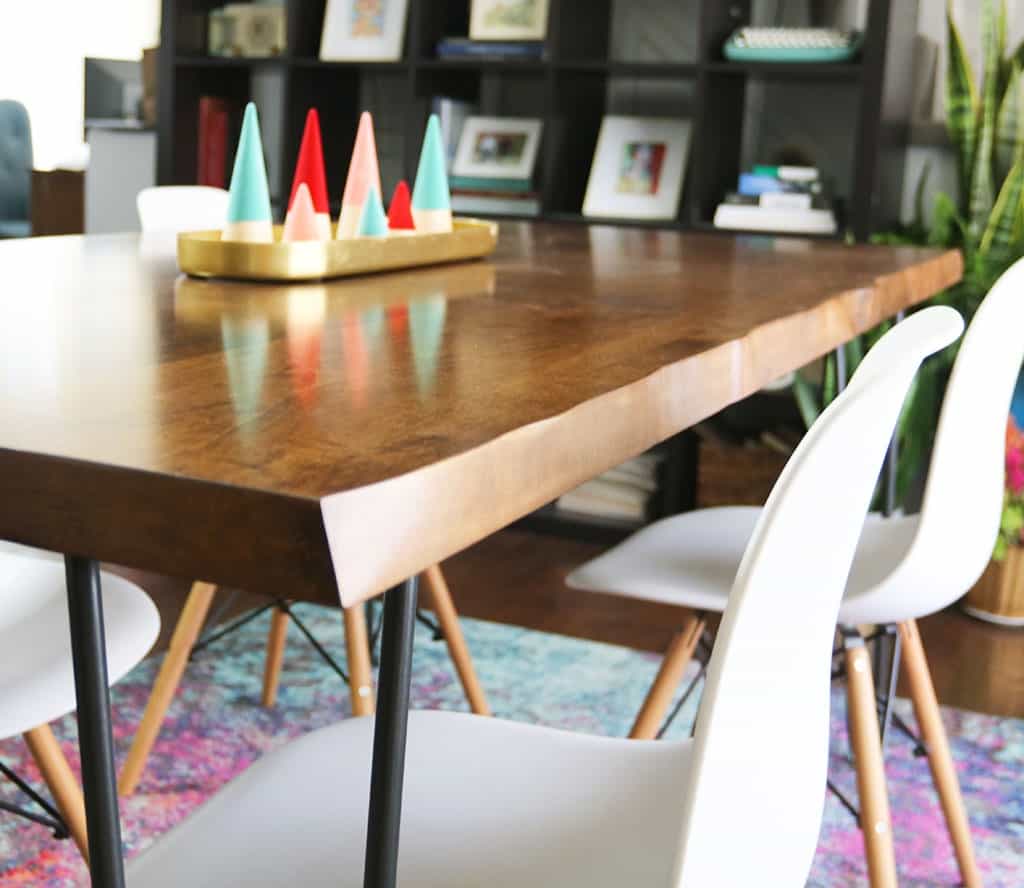 Our new live edge  custom dining table made by J THOMAS HOME. 