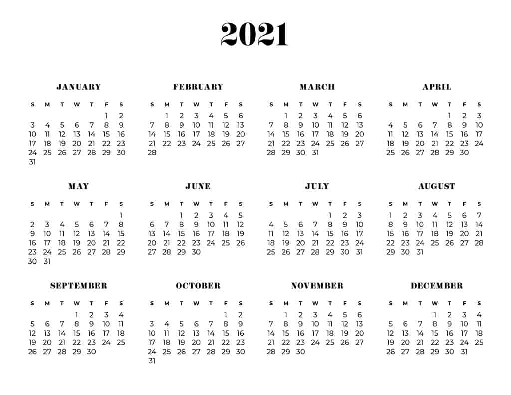 View Free Cute Printable Calendar 2021 Gif