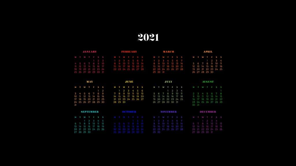 FREE 2021 wallpaper calendars – 50+ cute design options to choose from in both Sunday and Monday starts. Dress your tech for the new year!