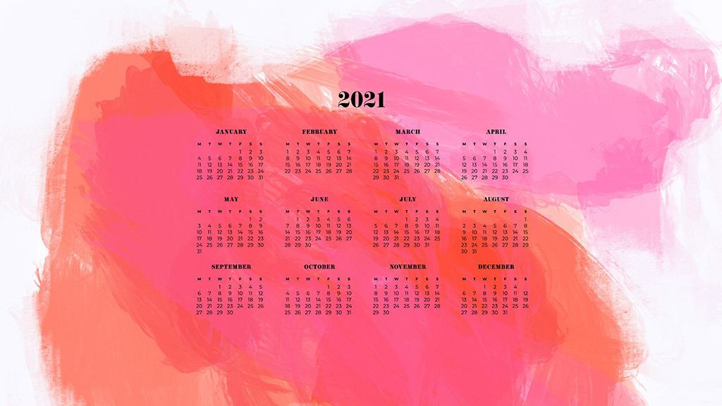 FREE 2021 wallpaper calendars – 50+ cute design options to choose from in both Sunday and Monday starts. Dress your tech for the new year!