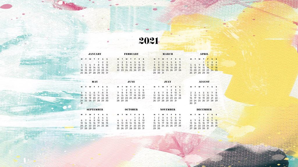 FREE 2021 wallpaper calendars – 50+ cute design options to choose from in both Sunday and Monday starts. Dress your tech for the new year!