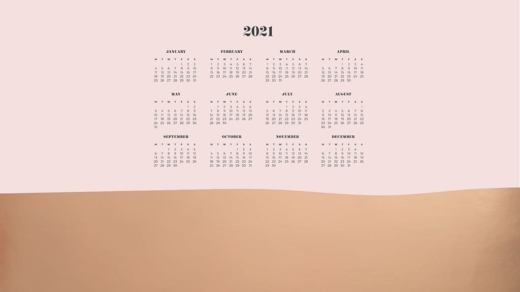 FREE 2021 wallpaper calendars – 50+ cute design options to choose from in both Sunday and Monday starts. Dress your tech for the new year!