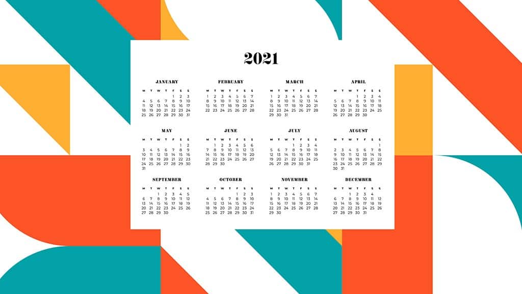 FREE 2021 wallpaper calendars – 50+ cute design options to choose from in both Sunday and Monday starts. Dress your tech for the new year!