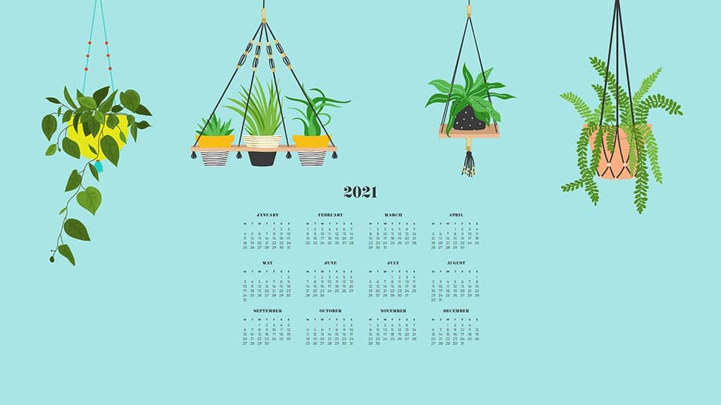 FREE 2021 wallpaper calendars – 50+ cute design options to choose from in both Sunday and Monday starts. Dress your tech for the new year!