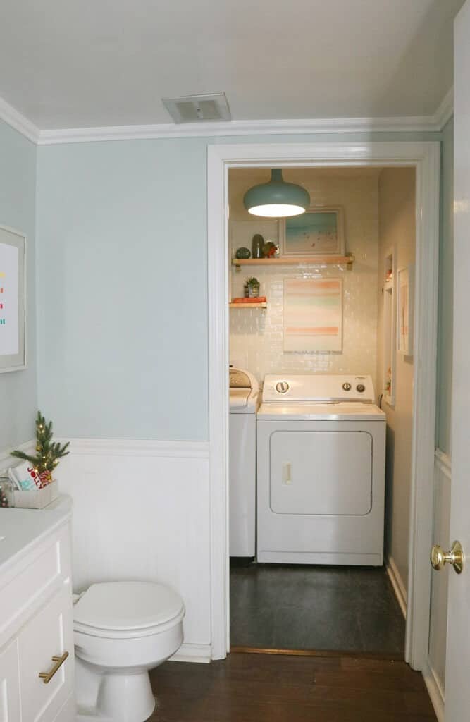 half bath and laundry room