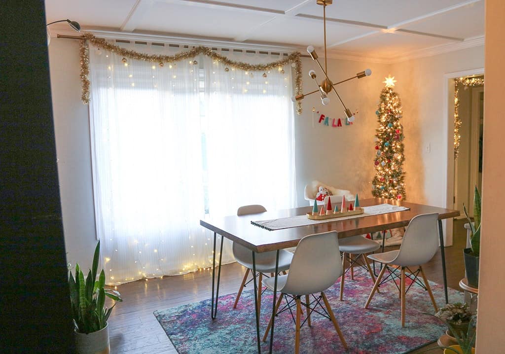 A modern and colorful holiday home tour full of affordable festivity and touches of fun throughout!