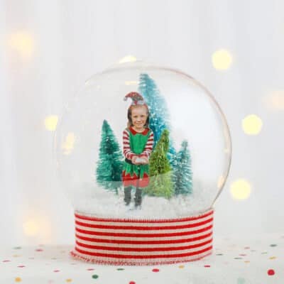 DIY personalized winter snow globe