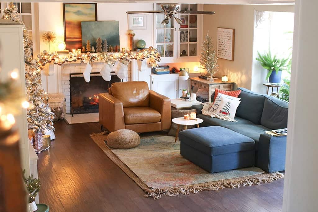 A modern and colorful holiday home tour full of affordable festivity and touches of fun throughout!